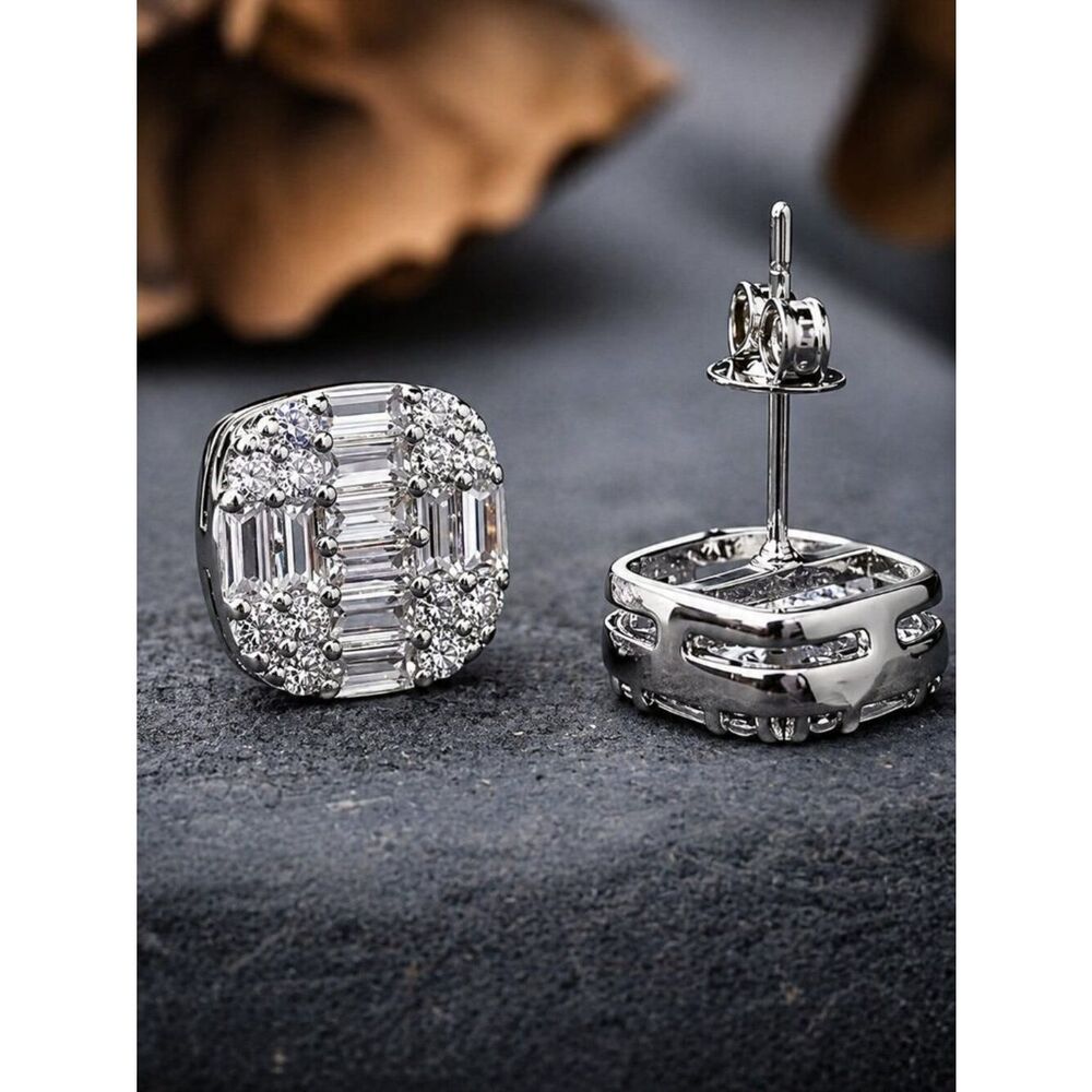 Cross Baguette Earrings 